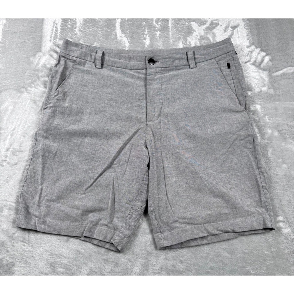 Lululemon Commission Short Mens 32 Heather‎ Gray Qwick Oxford Two Way Stretch